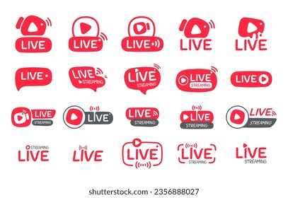 social media live broadcast icon streaming video online meeting