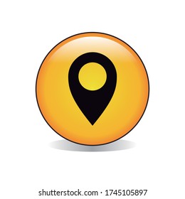 Social Media Location Icon, Isolated Emoji Vector