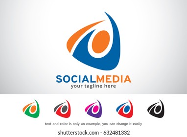 Social Media Logo Template Design Vector, Emblem, Design Concept, Creative Symbol, Icon