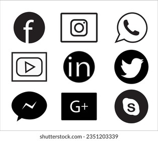 Social Media Logos fb insta yt twitter