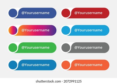 Social Media Lower Third Collection Template Stock Vector (Royalty Free ...