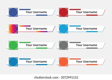 Social media lower third collection template