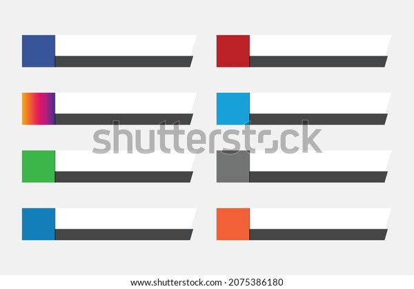 Social Media Lower Third Collection Template Stock Vector (Royalty Free