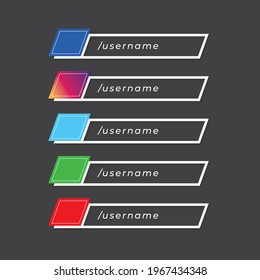 Social Media Lower Third Set Collection Vector Design