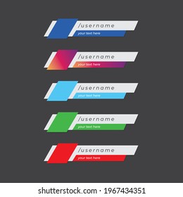Diseño de vectores de colección de 3er conjunto de medios sociales más bajos