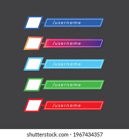 Social Media Lower Third Set Collection Vector Design