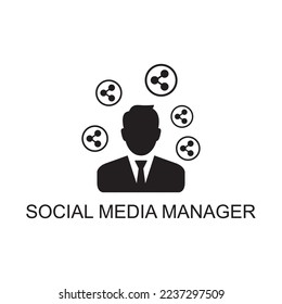 social media manager icon , business icon