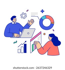 Social media marketing abstract illustraton.
