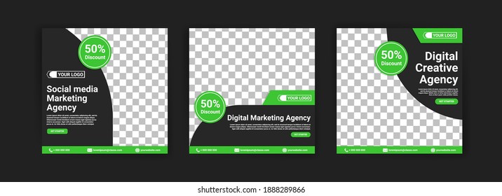 Social media marketing agency. Digital Marketing Agency. Digital Creative Agency. Social media post banner template for your business.