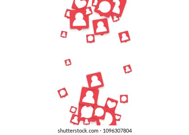 Social media marketing background. 