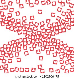 Social media marketing background. 