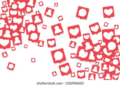 Social media marketing background. 