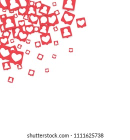 Social media marketing background. 