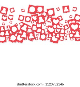 Social media marketing background. 
