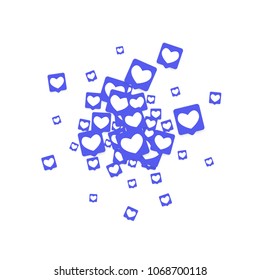 Social media marketing background. Blog design.  Social networks. Follow and Share Social Media Icons Background for App, Application, Marketing, Smm, Ceo, Web, Internet, Analytics, Business.
