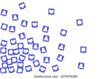 Social media marketing background. Blog design.  Social networks. Follow and Share Social Media Icons Background for App, Application, Marketing, Smm, Ceo, Web, Internet, Analytics, Business.