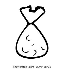 Social media marketing business marketing doodle vector illustration moneybag money
