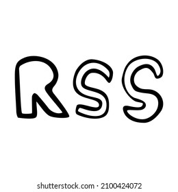 Social media marketing business marketing doodle vector illustration e-mailing rss sending