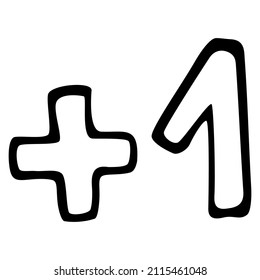 Social media marketing business marketing doodle vector illustration plus one subscribes icon