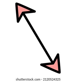 Social media marketing business marketing doodle vector illustration arrow icon