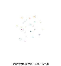 Social media marketing, Communication networking concept. Random icons social media services tags linked on white background. Comment, friend, like, share, target, message. Vector Internet concept.