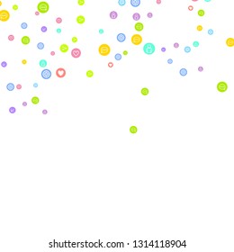 Social media marketing, Communication networking concept. Random icons social media services tags linked on white background. Comment, friend, like, share, target, message. Vector Internet concept.