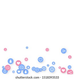 Social media marketing, Communication networking concept. Random icons social media services tags 