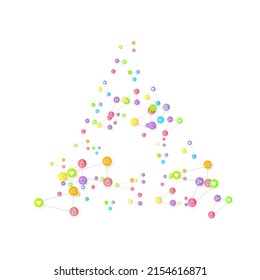 Social media marketing, Communication networking concept. Random icons social media services tags linked on white background. Comment, friend, like, share, target, message. Vector Internet concept.