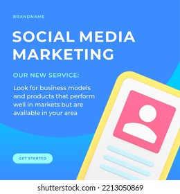 Social Media Marketing Customers Interaction Commercial Business Strategy Development Web Post Realistic 3d Icon Vector Illustration. Digital Content Network Management Electronic Technology