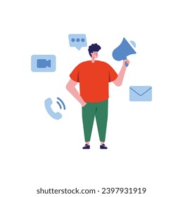 Social Media Marketing Digital Marketing, web analytics and marketing social media concept. Creative flat design for web banner, marketing material, business presentation, online advertising.