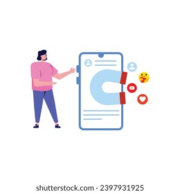 Social Media Marketing Digital Marketing, web analytics and marketing social media concept. Creative flat design for web banner, marketing material, business presentation, online advertising.