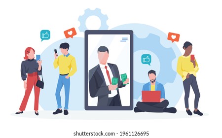 Social media marketing and earnings from paid content advertising 
