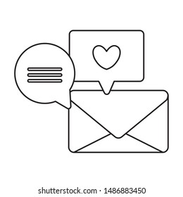 social media marketing with envelope mail