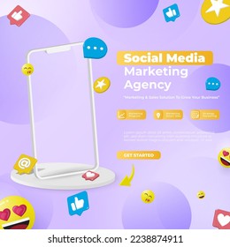 Social media marketing flyer and social media post template