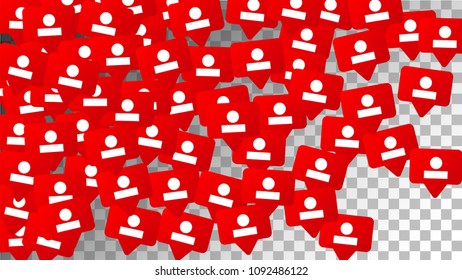 Social Media Marketing. Followers Icons.
 Rating Scale Elements of Design for Web, Advertisement, Promotion, Marketing, Concept for Social Media Design.
 Notifications with Followers. Vector.
