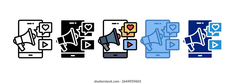 Social Media Marketing Icon Element For Design