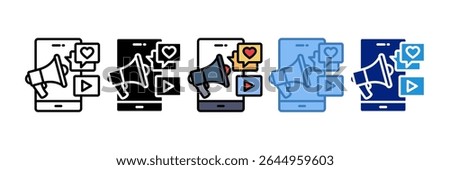 Social Media Marketing Icon Element For Design