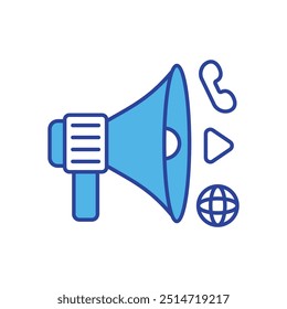 Social Media Marketing icon isolated on a white background. Vector illustration.