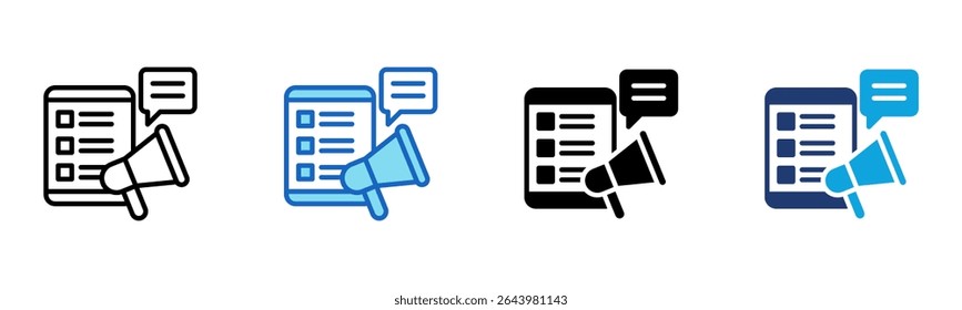 Social Media Marketing icon Multi Style Vector Illustration