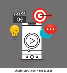 social media marketing icon vector illustration design