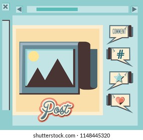 social media marketing with image