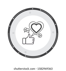 social media marketing outline icon