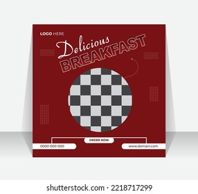 Social media marketing or promotional food poster template layout design for your business