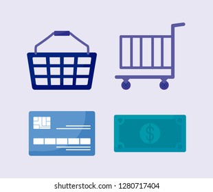 social media marketing set icons