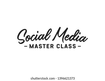 Social Media Master Class Vector Text Illustration Background