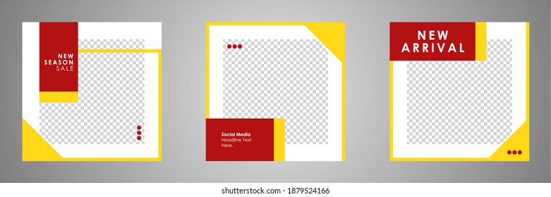 Social media medical promotion. Vector illustration with geometric photo collage. Editable square banner template.