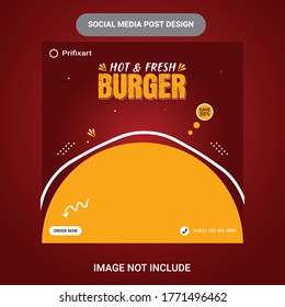 Social media menu post design template