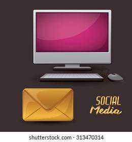 Social Media Message design, vector illustration eps 10