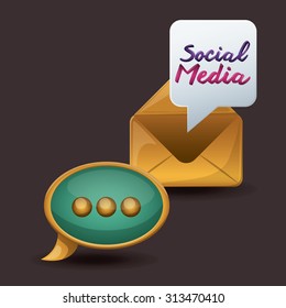 Social Media Message design, vector illustration eps 10