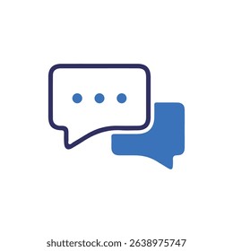 Social Media Message Icon Design. Conversation Chat Bubble Icon - Vector illustration eps 10